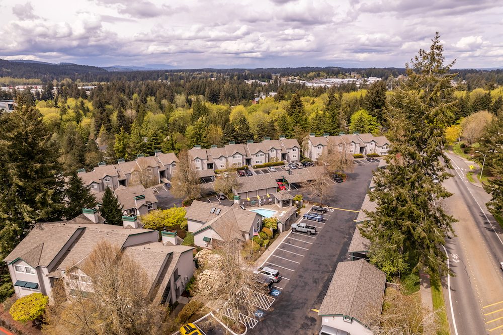 Aerial view of the Westridge community in Tumwater