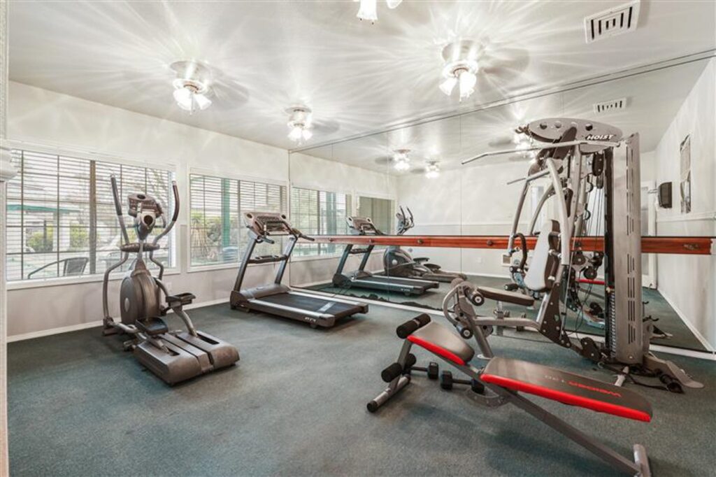 Fitness center with cardio and strength equipment