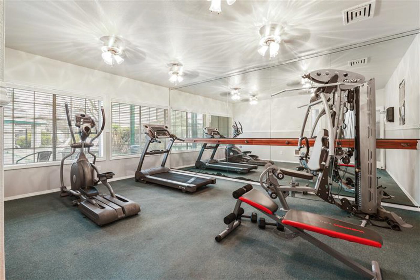 Fitness center with cardio and strength equipment