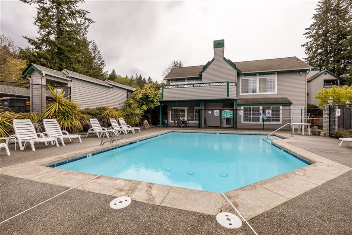Seasonal heated outdoor pool and deck
